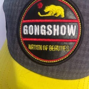 Gongshow SnapBack Gray and Yellow Cap New Condition